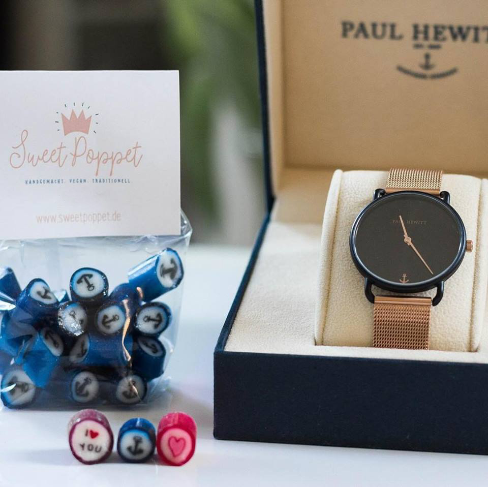Paul Hewitt Uhr und handgemachte Bonbons von Sweet Poppet