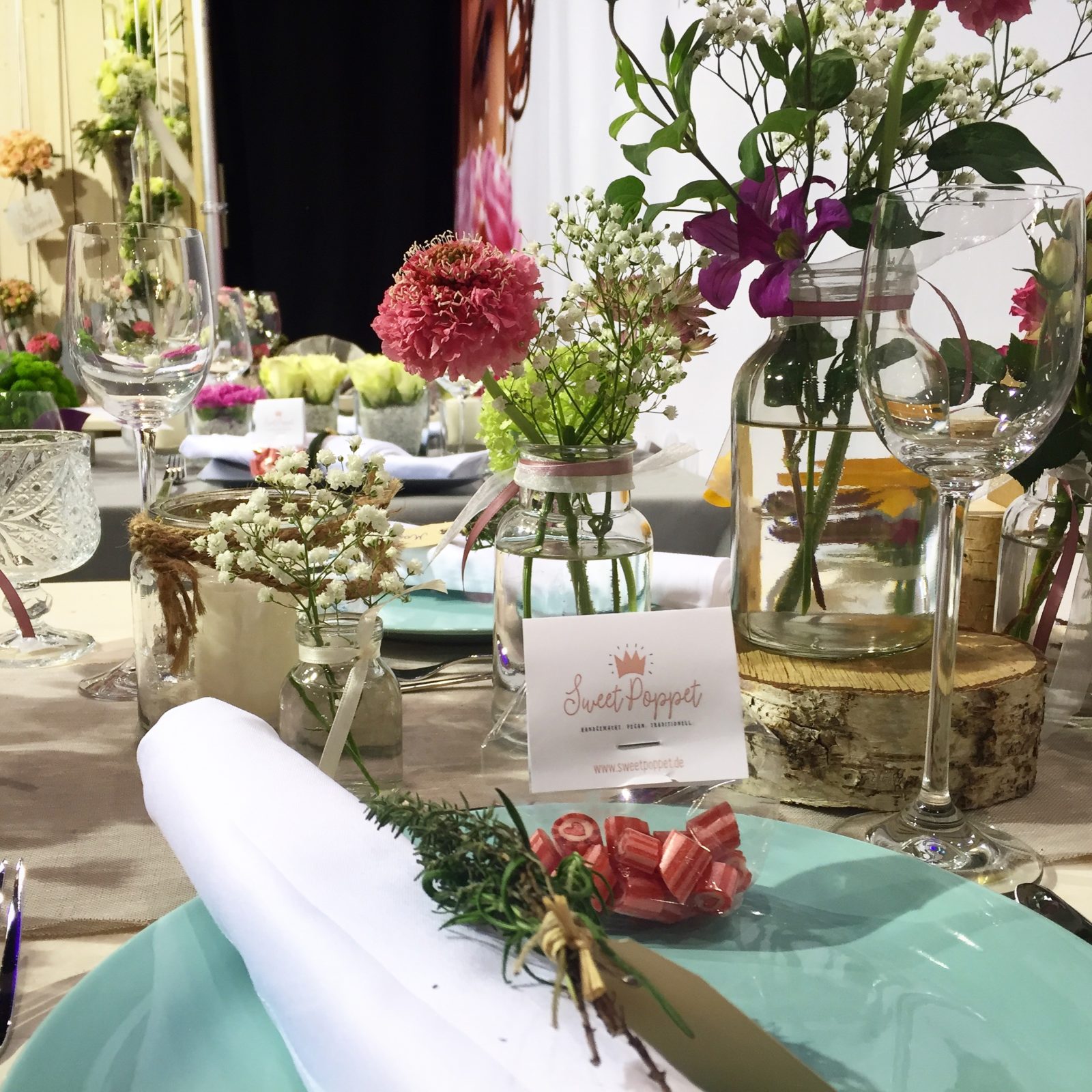 Sweet Poppet Hochzeits-Tafel mit Bonbons